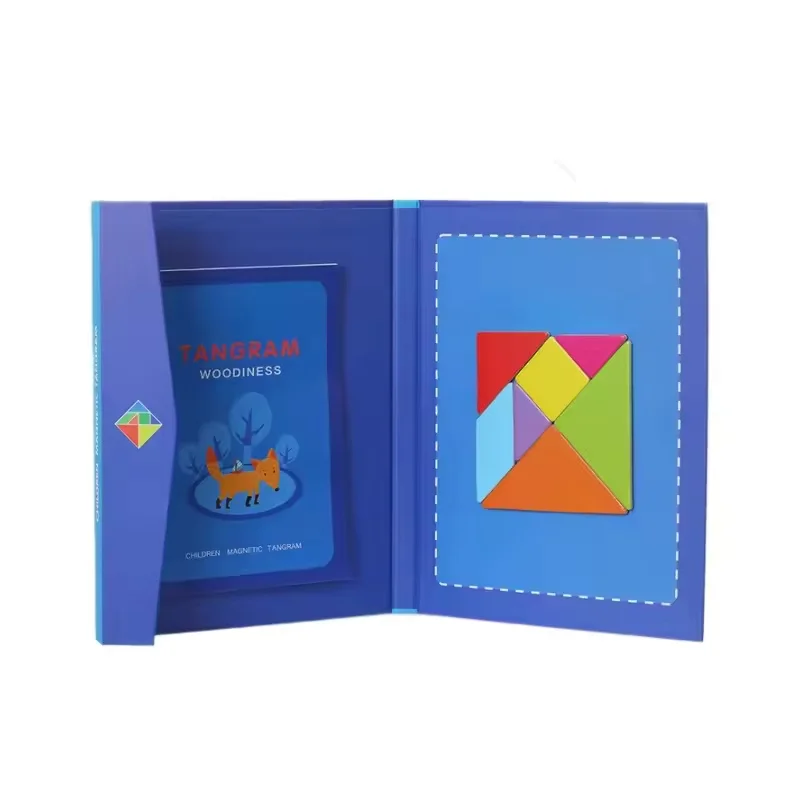 Funy Puzzle magnetico Forme geometriche 3D Tangram Board asilo Giochi Montessori per bambini asiloGiocattoli