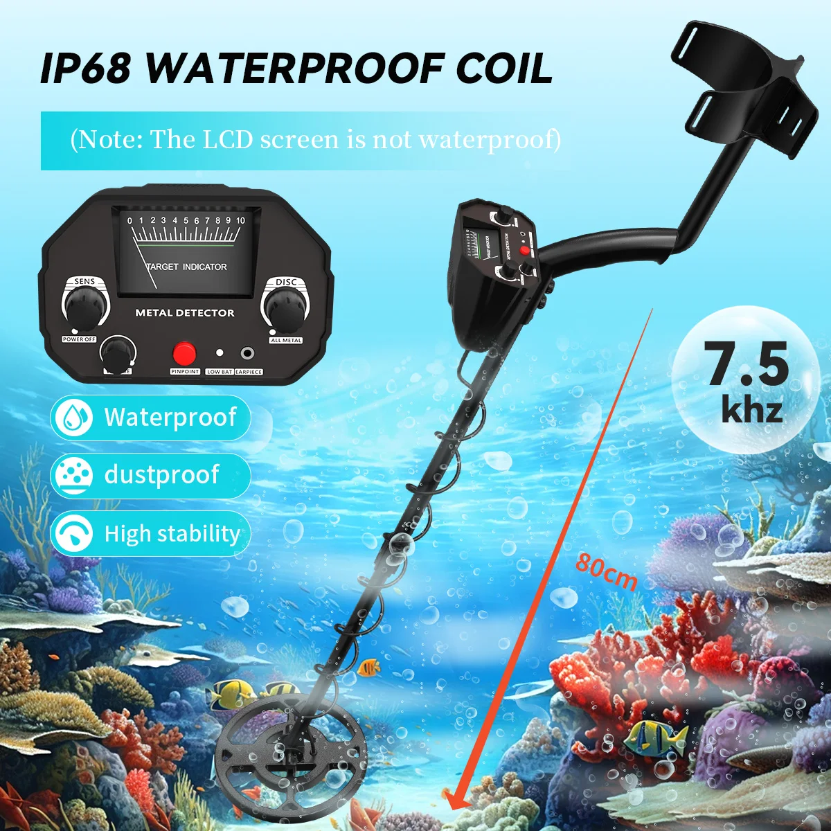 Treasure Hunter Metal Detector MD4030 Pro Professional Gold Pinpointer Underground Detector High Sensitivity Metal Finder Seeker