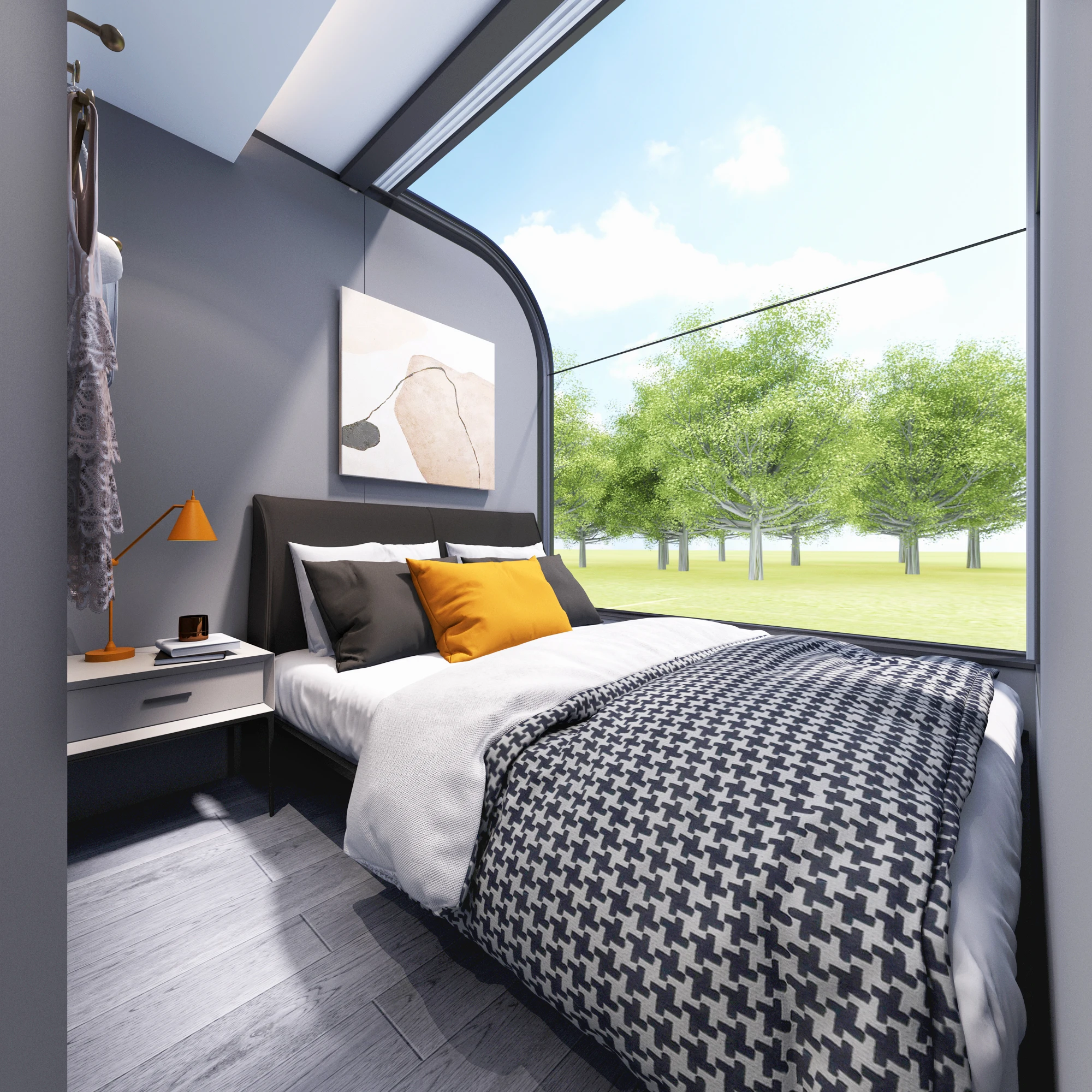 بيت كبسولات فندقي صغير محمول فاخر | حجم صغير، الإقامة المنزلية وتصميم غرفة السماء المرصعة بالنجوم #3