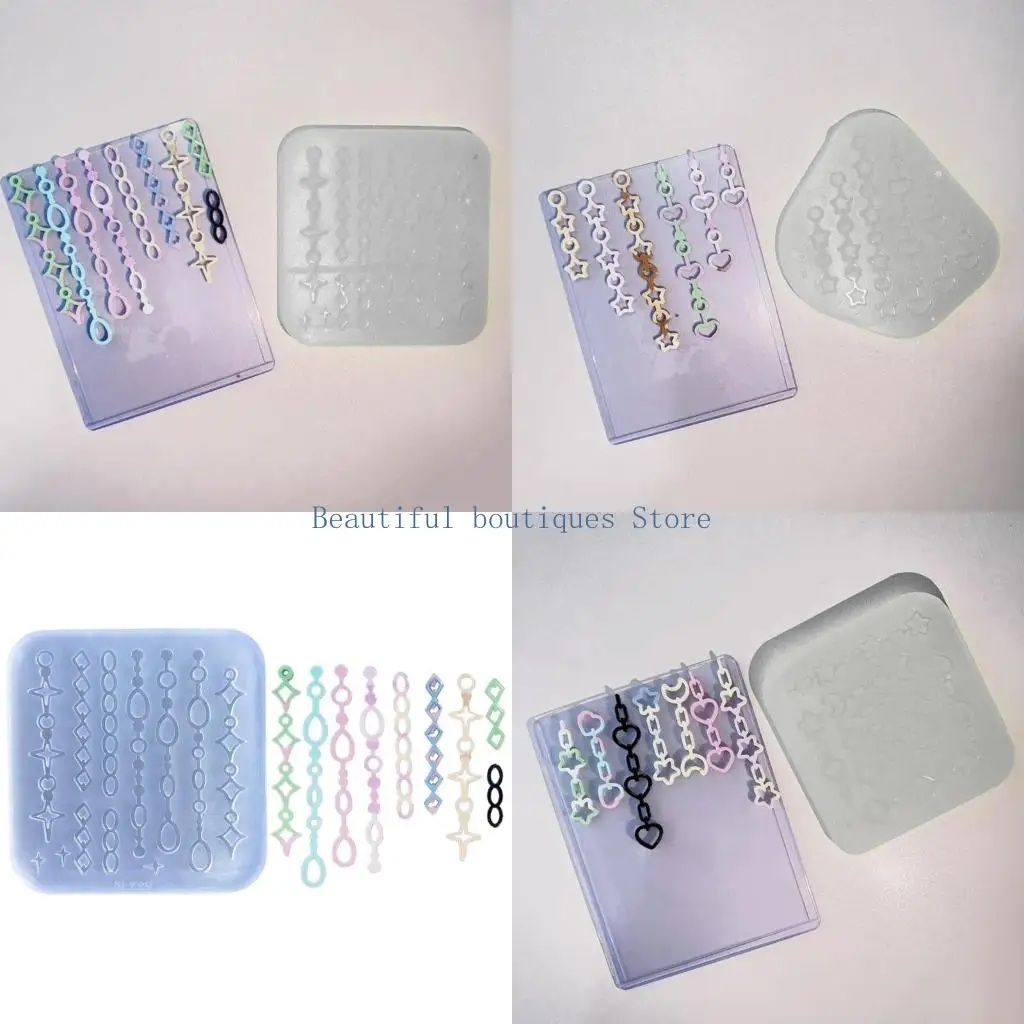 

U4LF Цепная форма для смолы, шейкер для смолы, наполнитель, силиконовая форма для наполнения шейкера зыбучих песков