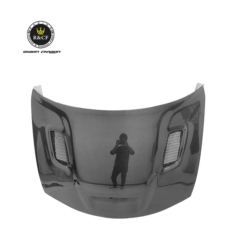 

Redeye Style Carbon Fiber Front Hood Bonnet with Vents for 2015-21 Dodge Charger SRT Hellcat