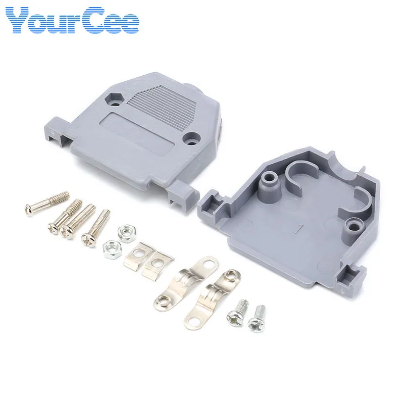 DB25 Soldering Connector 25pin DB15 15Pin DB9 9Pin Male Female Plug Welding Socket Adapter Data Cable Plastic Case Shell image 4
