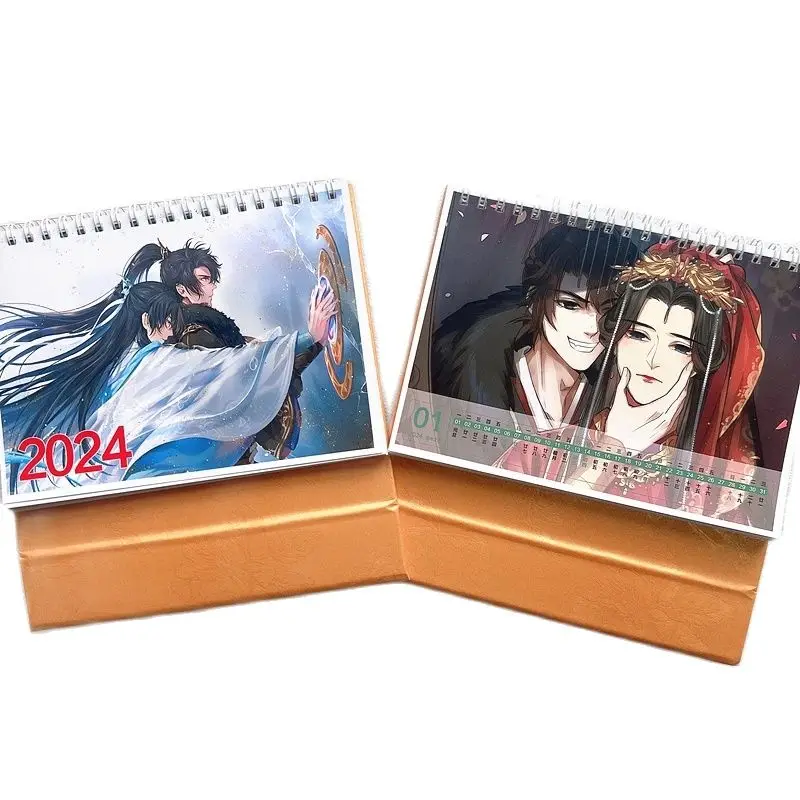 

2024 Anime Husky And His White Cat Shi Zun Calendar Mo Ran, Chu Wanning Cartoon Characters Monthly Calendars Cosplay Gift