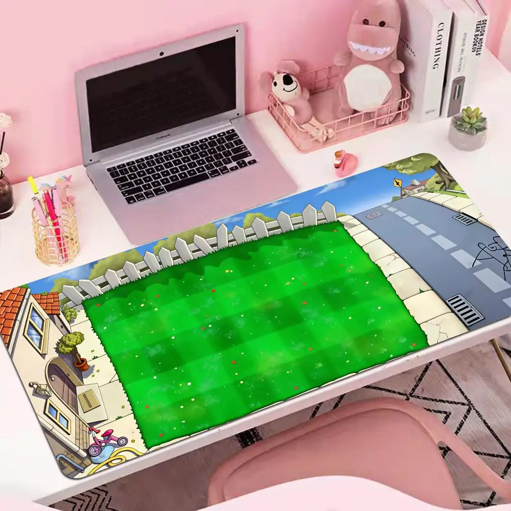 P-lantsZ-ombies Mouse Pad Lock Edge Thick Non Slip Rubber Desk Mat Office Student Writing Computer