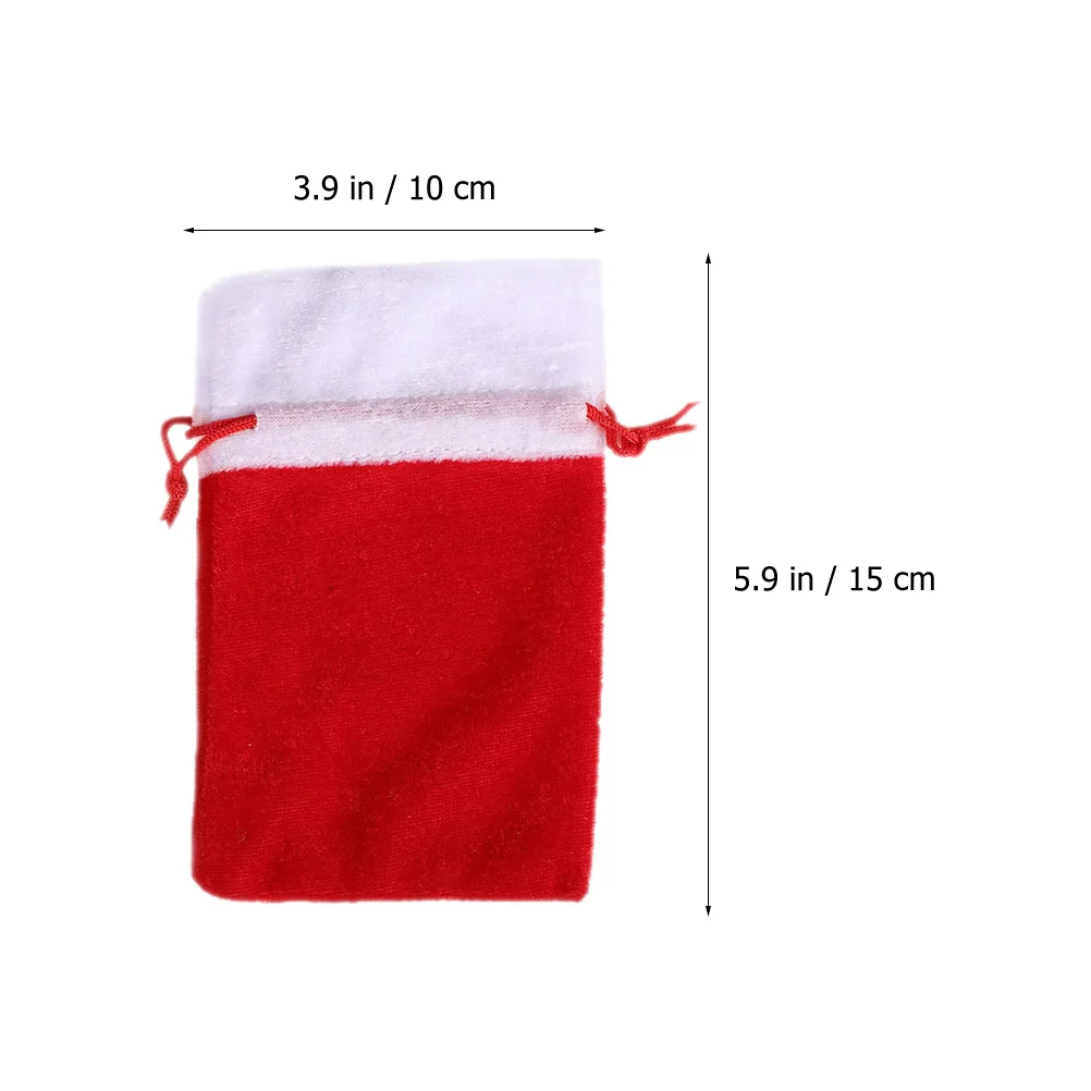

10Pcs Christmas Candy Bags Small Gift Holders for Treats Snacks Party Favors Holiday Decorations Festive Wrapping
