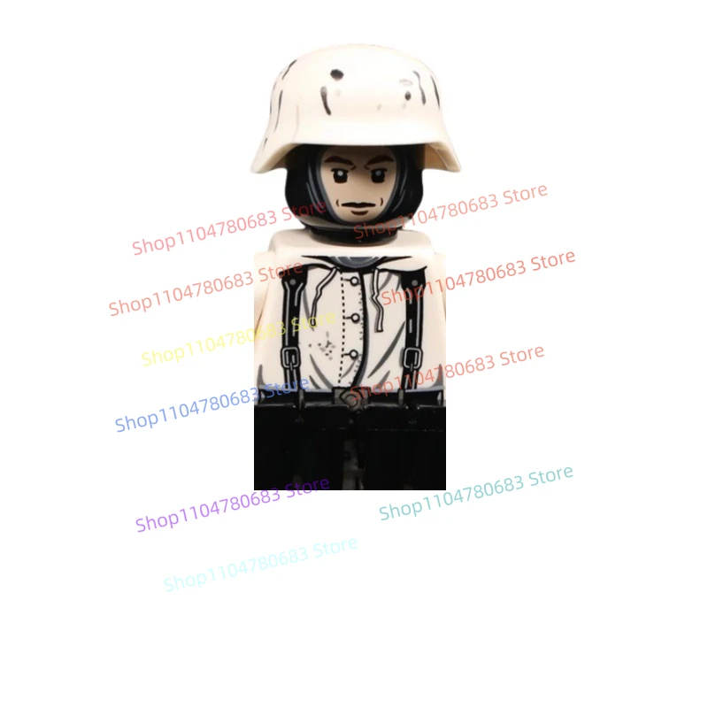 

MOC New Military Doll Building Blocks World War II German Winter Soldier Doll Military History Model Splicing Toy Holiday Gift