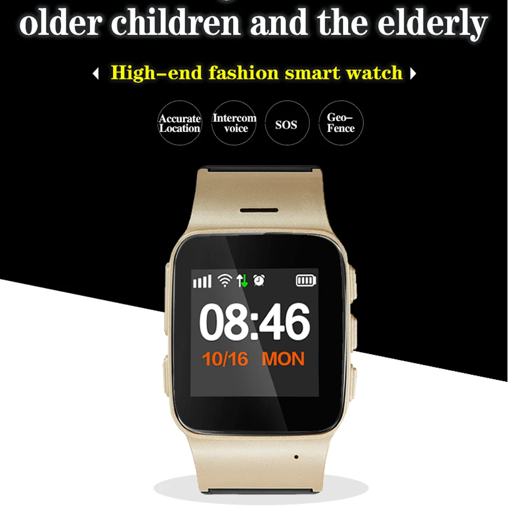 2024 GPS Smart Watch GPS Tracking D99+ Old Men Women GPS Tracker iOS Android Elderly SOS Phone Anti-lost Gps+Lbs+Wifi Tracking