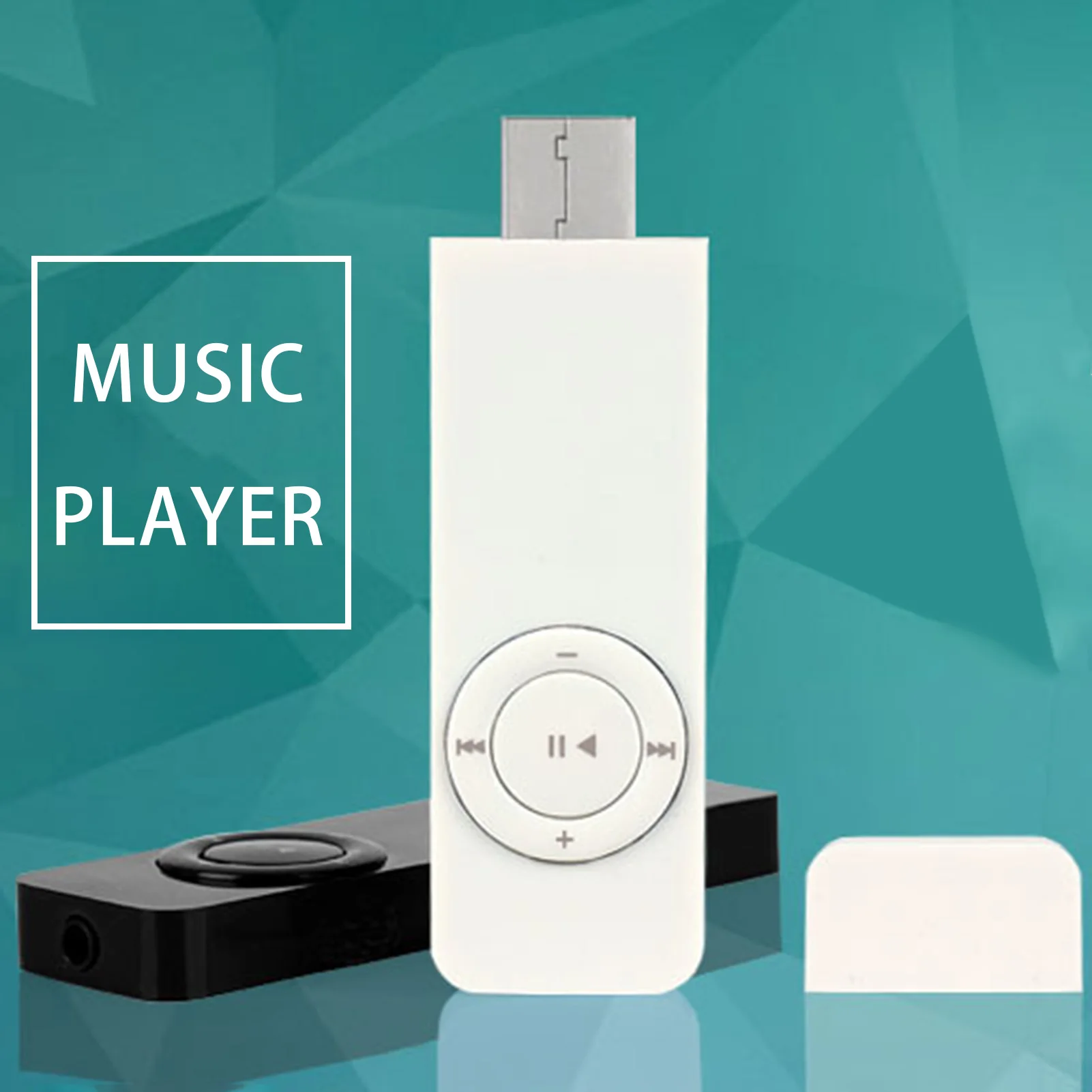 MP3 Player Portable Long Strip USB Pluggable Card Music Media Player Student Sports Running Music Walkman Support TF Card