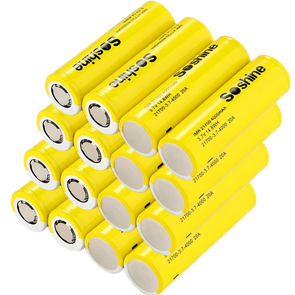 Soshine 21700 3C Li-ion Rechargeable Battery 3.7V 4000mAh Original Battery 4000mAh Li-ion Batteries for Toys Flashlight Radio