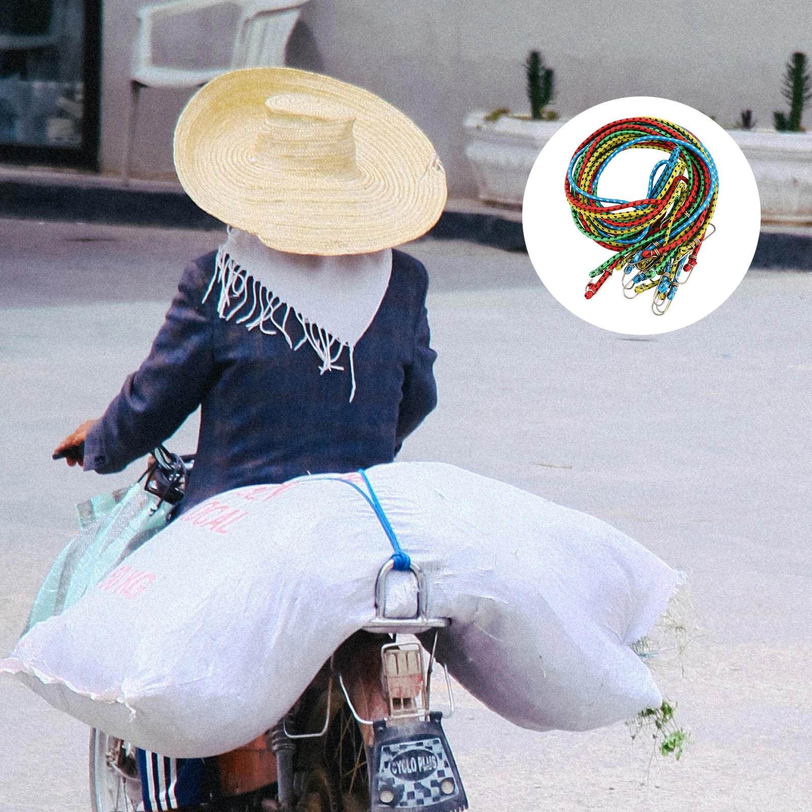 

Tie down Straps Elastic Cord Bike Luggage Binding Electric Car Travel for Suitcases