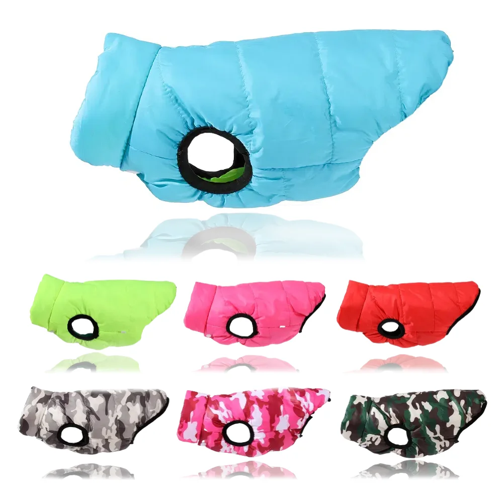 Camouflage Print Dog Clothes For Small Medium Dogs Cute Reversible Pet Jacket Warm Winter Windproof Cat Chihuahua Yorkshire Coat