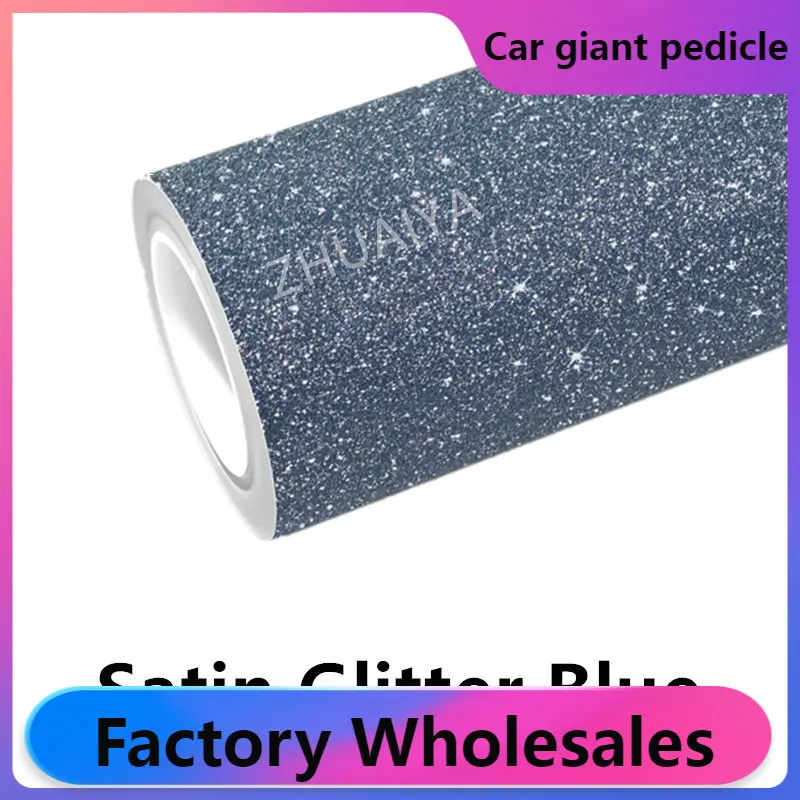 

Highest quality Blue super Diamonds Vinyl Wrap film wrapping film bright 1.22*18m roll quality Warranty covering film voiture