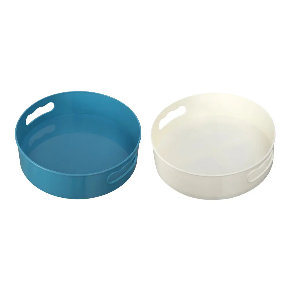 

2Pcs Rotating Household Storage Boxes Multifunctional Seasoning Bottle Racks Makeup Organizer Kitchen Bathroom Tray
