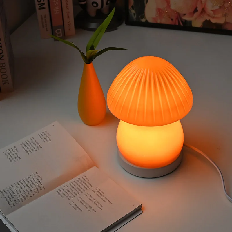 

Nordic Mushroom Table Lamp Bedroom Bedside Lamp Instagram Teenage Internet Celebrity Simple Warm And Romantic Night Light