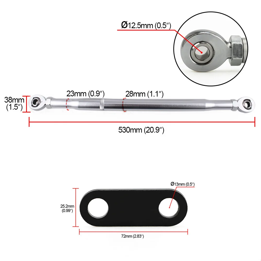 Automotive chassis parts modified traction control tie rod for Honda Civic 92-95/88 -91 EF CRX view 2