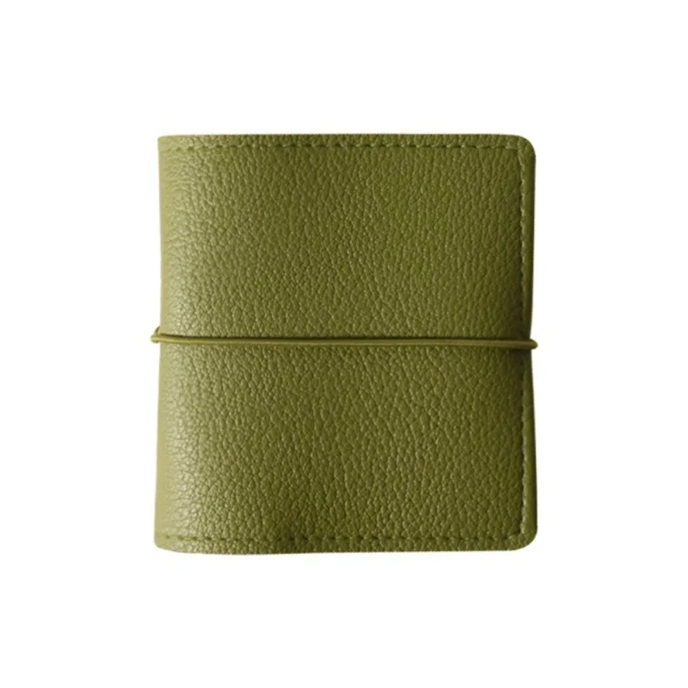 Faux Leather Mini Photo Album 25 Pages Transparent Pages Photo Card Binder Card Collection Photo Display Loose-Leaf Album