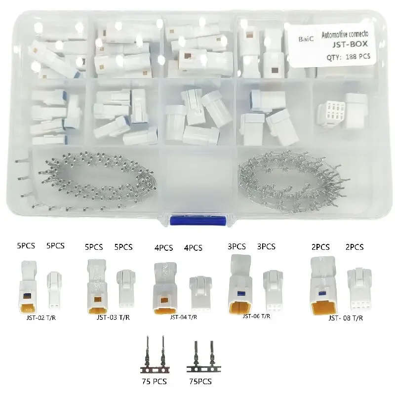 Connecteur de fil étanche, prise mâle et femelle avec câble, connecteurs électriques JST JW dissolve, 2P, 3P, 4P, 6P, 8P, 0.6mm