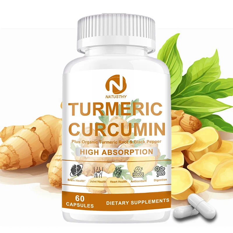 

Turmeric Curcumin Supplement Golden Shield Natural Wisdom For Inner Protection - For Anti-inflammatory, Digestive, Joint Health