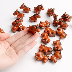 2/5pcs Mini Resin Horse Miniature,  Animal Figures Fairy Garden Ornament, Micro Landscape Dollhouse DIY Craft Decoration
