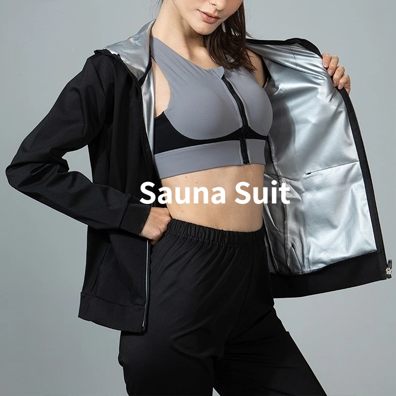 Sauna Suit Active Wear Women Heavy Duty Fitness Weight Loss Sweat Sauna Suit Exercise Gym Sports Suit Calorie Burner Sweat Suit