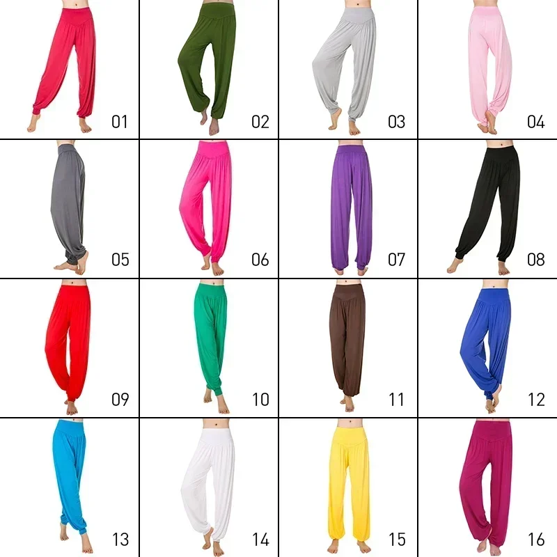 Pantalon bouffant d'été pour femmes, sarouel Modal, survêtement décontracté, couleur unie, Baggy, Yoga, Jogging, danse, ample