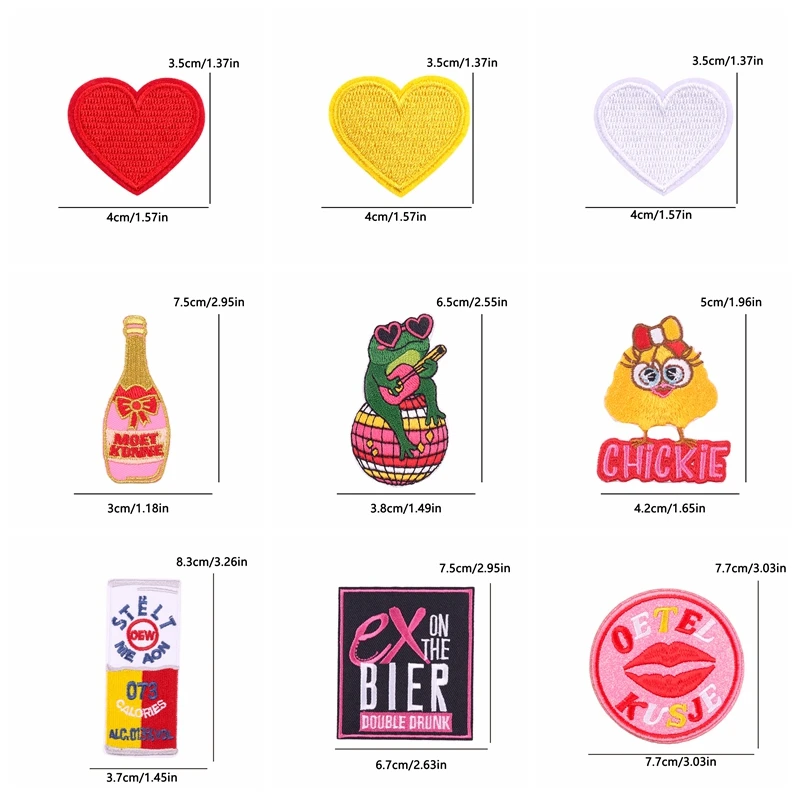 10PCS/lots Netherland Oeteldonk Emblem Embroidered Patches For Clothes Iron On Patches For Clothing Netherland Carnival Patch