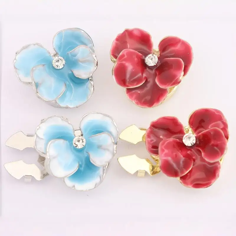 Knopfabdeckung 2 Stück Elegante Emaille-Blumen-Manschettenknöpfe für Damen Hemdknopfabdeckungen Hochzeits-Party-Accessoires Modeschmuck Geschenke – Detail 7