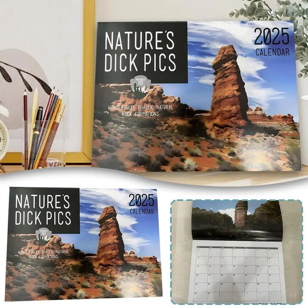 1/2PCS Nature's Dick Pics 2025 Calendar Gag Funny Gift | White Elephant+