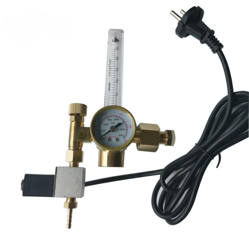 Good quality full brass aquarium co2 regulator with 220V solenoid valve