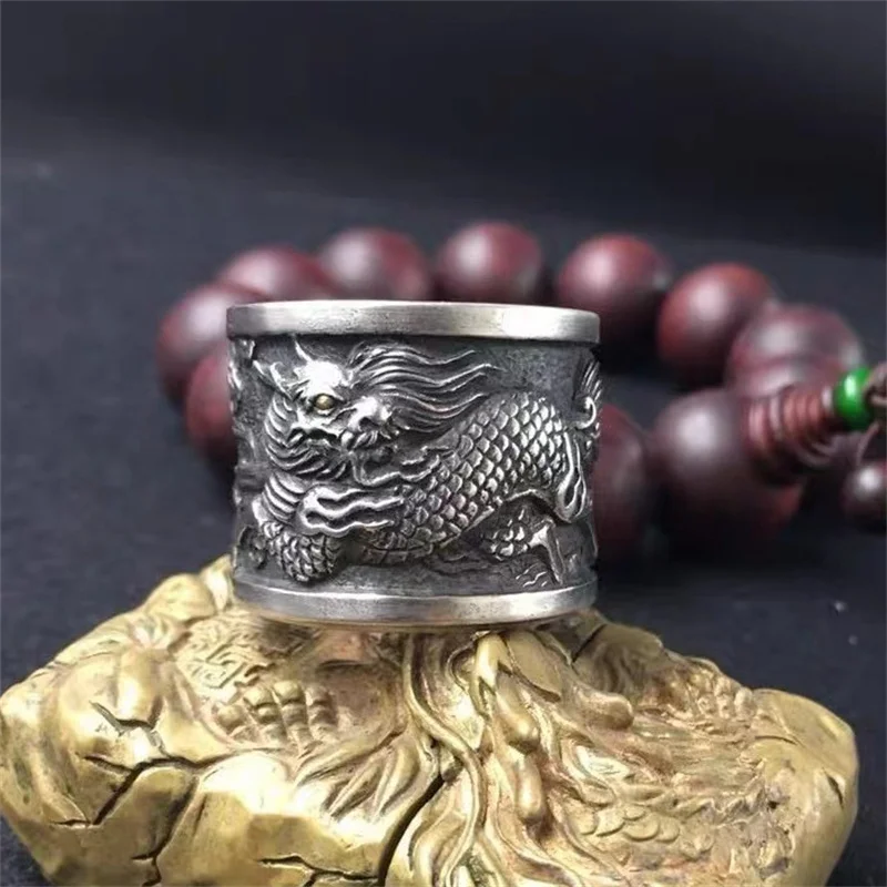 الاستبداد الوحش الإلهي كيلين الدائري للرجال مجوهرات العصرية الإغاثة الحيوان نمط حلقة الذكور السبابة الملحقات مفتوحة الحجم