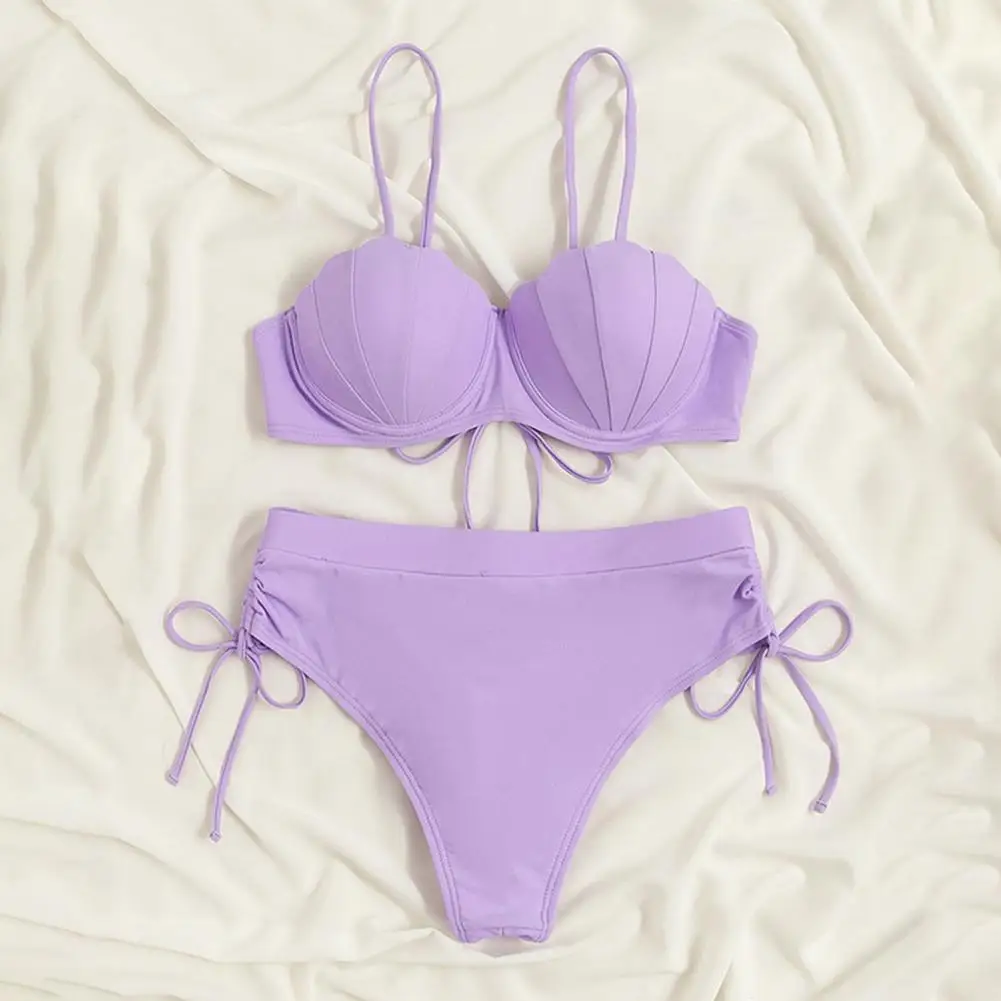 Paski Spaghetti Bikini Set seksowne wiązanie stringi Bikini niskiej talii kobiety stroje kąpielowe letnie pływanie strój kąpielowy купалникк женский