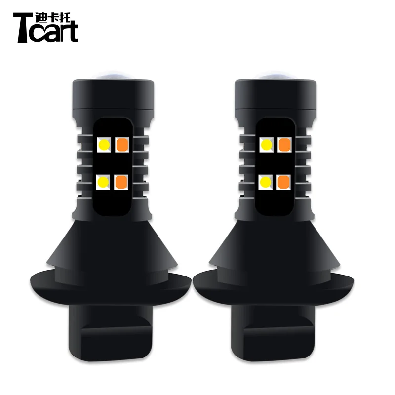 Tcart LED BA15S 1156 BA15D 1157 P27W 3156 WY21W T20 7440  Cars DRL Daytime Running Lights Turn Signals Auto Bulbs
