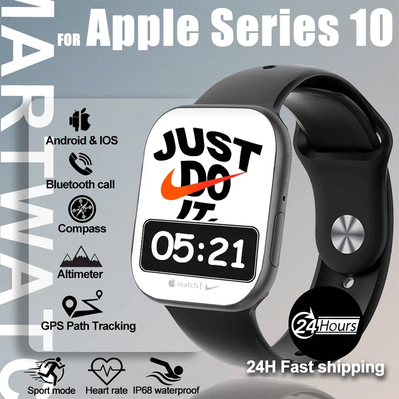 

2025Новинка для Apple iOS DT Watch Series 10 GPS SmartWatch 32 ГБ Память HD AMOLED Музыка 3D Surround Bluetooth Вызов умные часы Женские