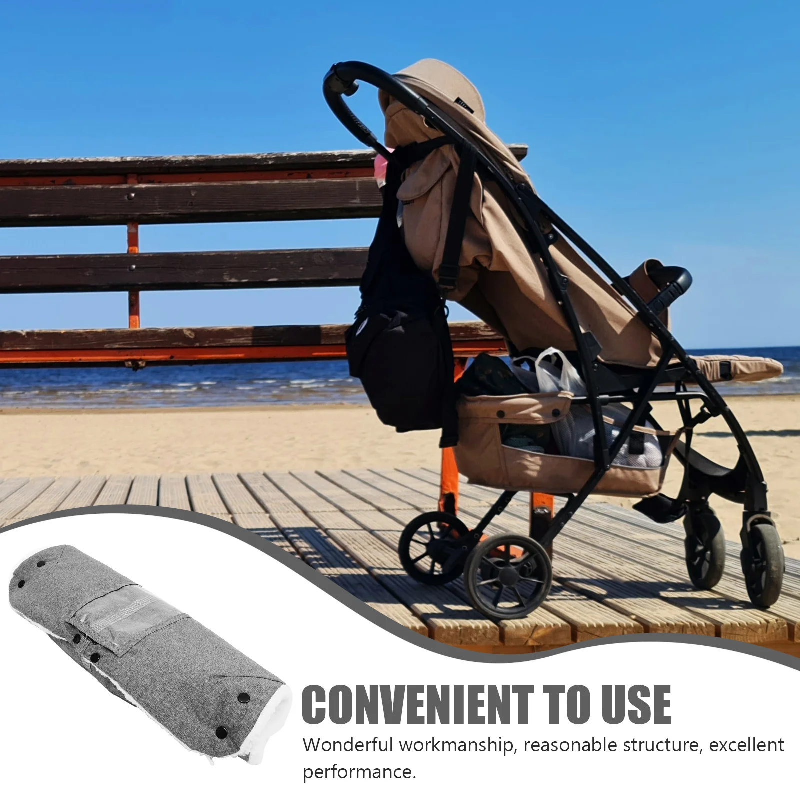 

Windproof Warm Cotton Winter Muff For Cold Weather Warm Stroller Muff For Winter Outdoor Baby Stroller Mittens