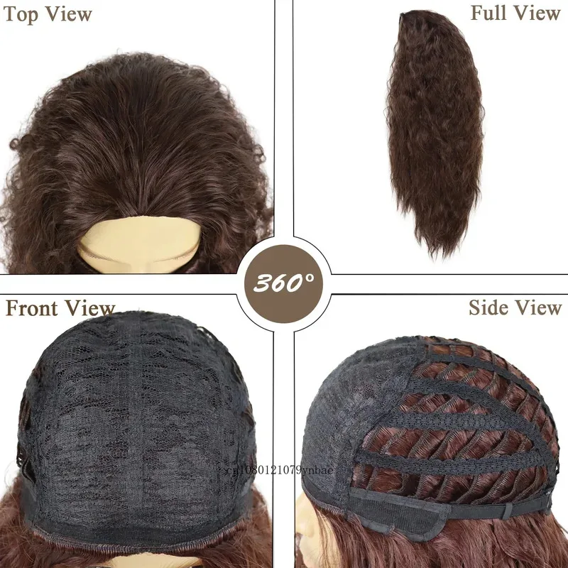 합성 긴 마법사 머리와 수염 세트 성인을위한 덤블도어 코스프레 가발 남성 갈색 가발 간달프 의상 액세서리 할로윈