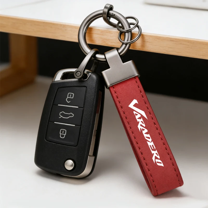 For Honda Varadero XL1000 1000 XL125 XL1000V XL125 XL125V Suede Leather Men Women Motorcycle KeyChain Rings Luxury