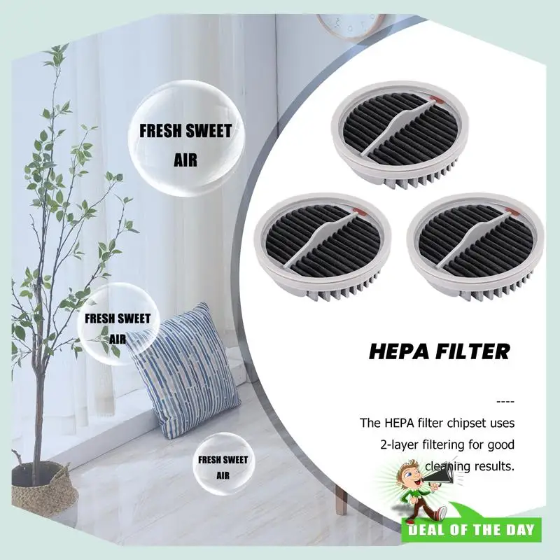 24-uurs levering HEPA-filter wasbaar voor Xiaomi Roidmi X20 / X30 / X30 / S2 / F8 Storm Pro draadloze stofzuiger