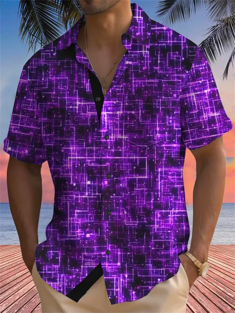 

Hawaiian men's shirt 3D printed shirt Harajuku casual shirt loose and breathable oversized fashionable men's shirt retro top