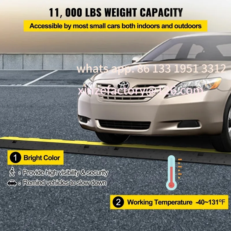 تخصيص SucceBuy 2 قناة كابل حامي منحدر سلك واقي الحبل منحدر درب المطاط سرعة المرور المطاطية للطرق السريعة ،