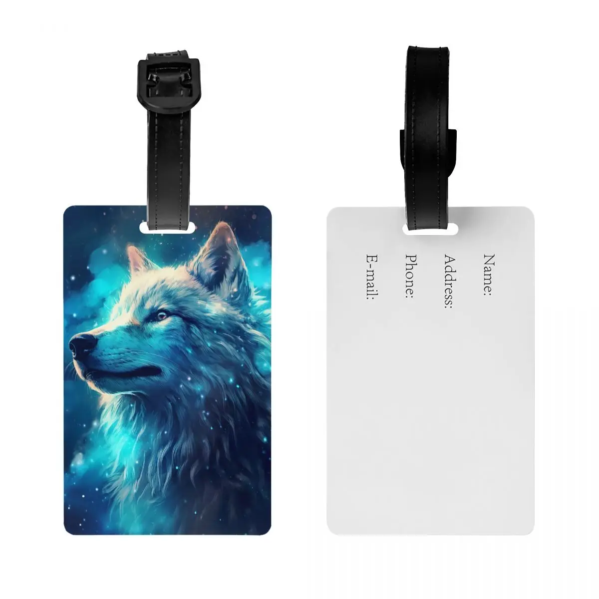 Custom Animal Wolf Luggage Tags for Suitcases Fashion Baggage Tags Privacy Cover ID Label