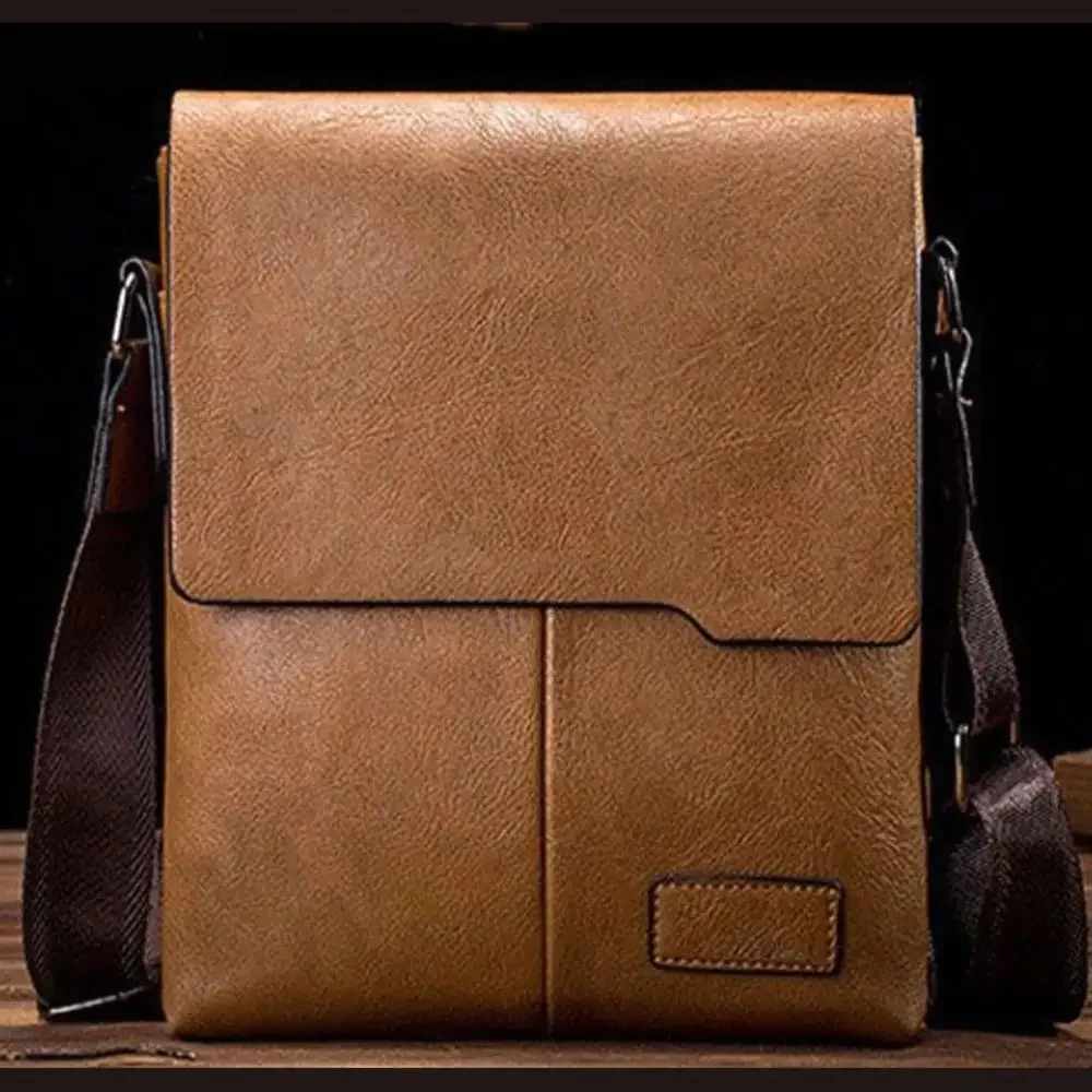 2024 Casual Man Messenger Bag Vintage Men Handbag Pu Leather Shoulder Bags Business Briefcase High-capacity Crossbody Bag