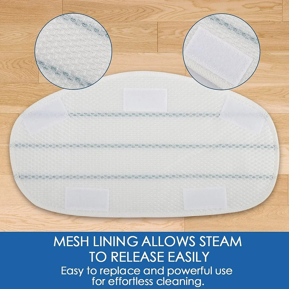 Microfiber Steam Mop Pads Replacement, Washable and Reusable Pads, PurSteam Mop, ThermaPro, 10 in 1, 2, 3 Pack