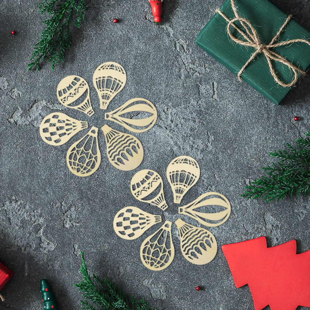 

18pcs Hot-air Balloon Wood Slices Unfinished Wooden Cutouts DIY Crafts Supply Painting Home Decor School Art Project