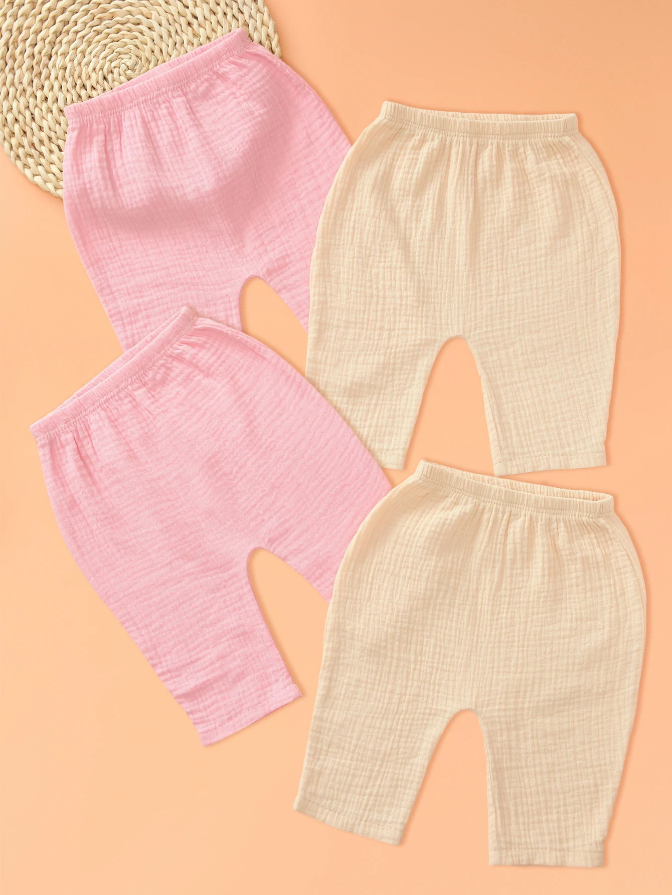 

Спортивные штаны унисекс для малышей от 6 месяцев до 3 лет, комплект из 4 штанов Mix N Match, мягкие хлопковые штаны для маленьких мальчиков и девочек, леггинсы с подтяжками для младенцев, разноцветные