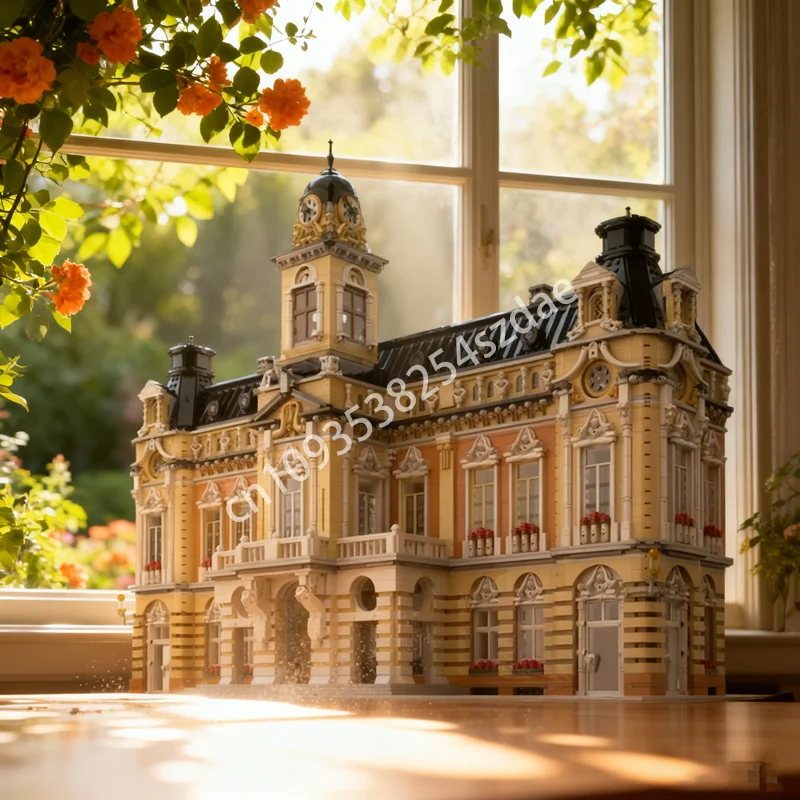 

11413 шт. MOC городской зал, модульная модель, строительные блоки, строительная сборка, сделай сам, креативные игрушки, идея, детский рождественский подарок на день рождения