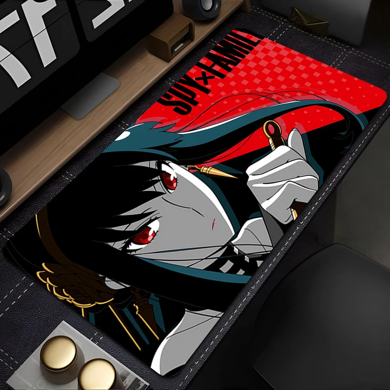 لوحة ماوس ممتدة للألعاب S-spy X لوحة ماوس عائلية مع حواف مخيطة حصيرة مكتبية قاعدة مضادة للانزلاق لوحة مفاتيح الكمبيوتر لأجهزة الكمبيوتر المحمول