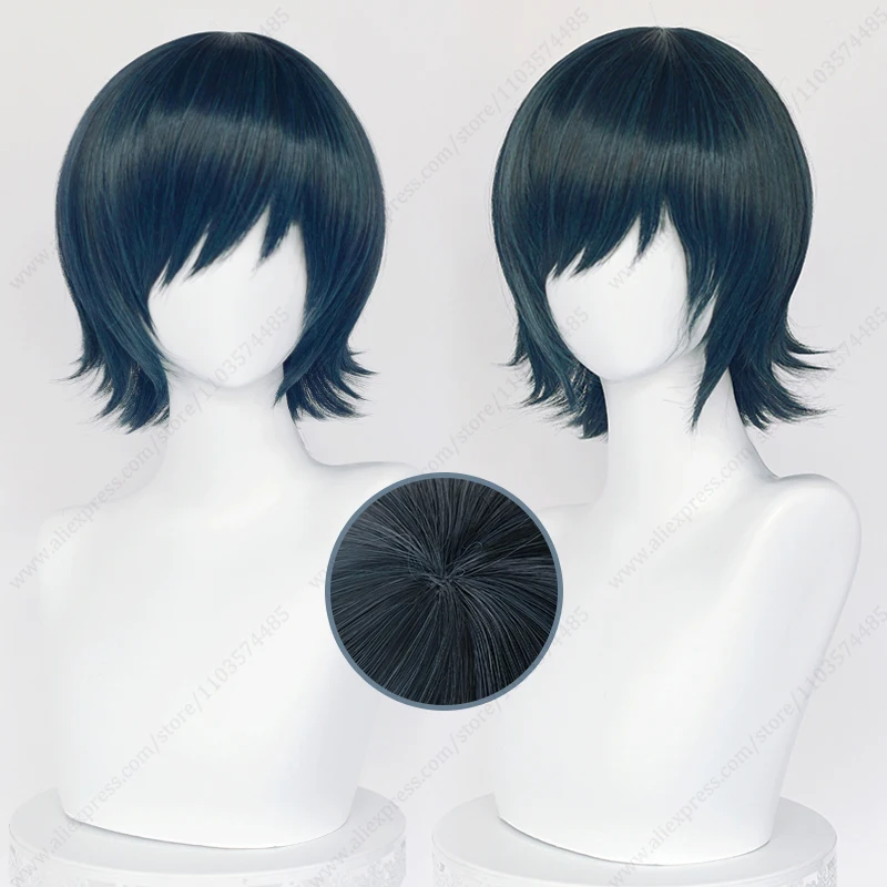 شعر مستعار تنكري قصير مقاوم للحرارة ، أنيمي هيمينو ، شعر اصطناعي ، 35 من الشعر المختلط