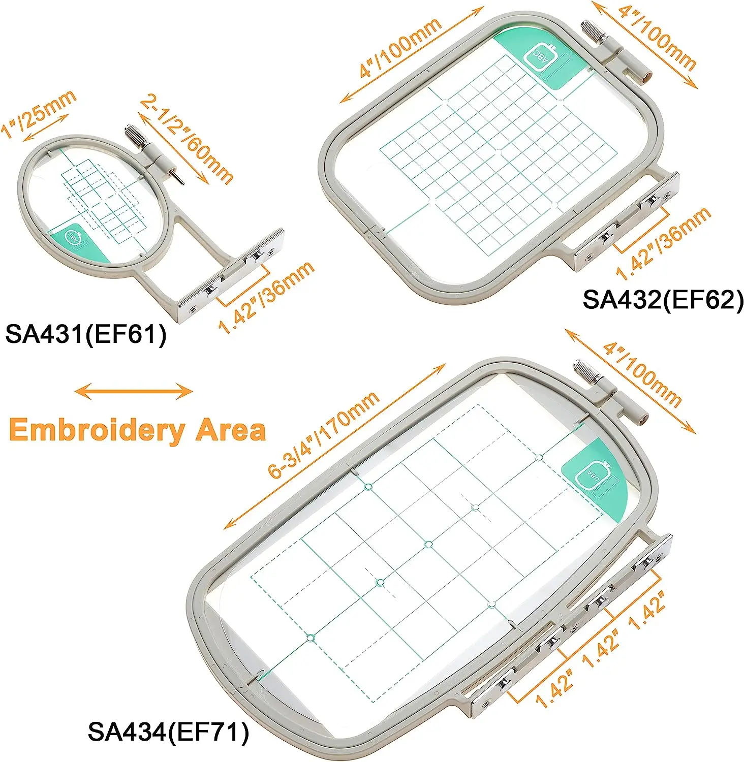 Sewing and Embroidery Hoop for Brother Innovis M280D SE600 SE270D SE350 PE550D M230E PE535 SE400 HE120 Babylock Machine Frame