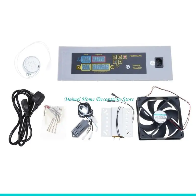 H7BF Temperature Humidity Controller Thermostat with Fan 80W Digital Display