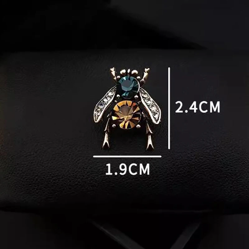 حار بيع جديد خمر النحل حجر الراين بروش الاتجاه الإبداعية الحشرات الصدار الإبداعية مكافحة الضوء دبوس #4